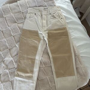 Rudy Jude Utility Jeans Tan/White
